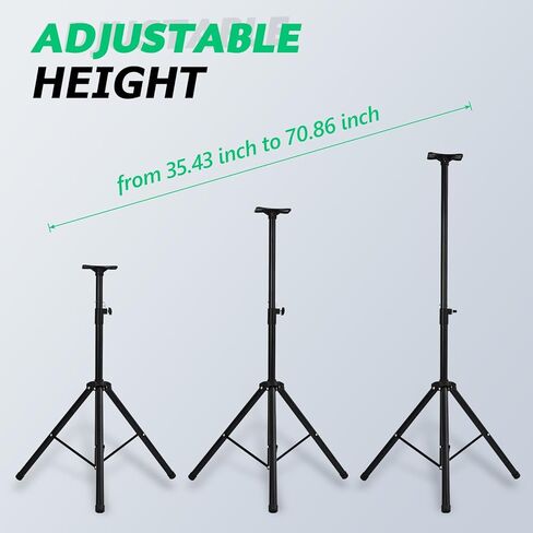 حامل مكبر صوت مزدوج ثلاثي القوائم مع دعامة تثبيت، حامل مكبر صوت بشاشة PA DJ Studio قابل للتعديل in Kuwait