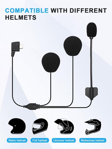 سماعة رأس لجهاز الاتصال الداخلي للدراجات النارية من مومان H2، ميكروفون صلب، مجموعة ملحقات أنظمة الاتصالات in Kuwait