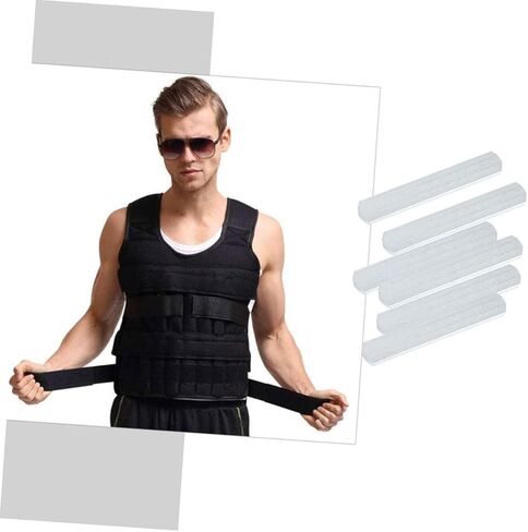 10 قطع من Kisangel لوحة وزن للتمارين الرياضية، قمصان معدنية للتمرين، معدات الصالة الرياضية للرجال، ألواح فولاذية للوزن، لوحة فولاذية، لوحة مرجحة من الفولاذ المقاوم للصدأ، صدرية للياقة البدنية in Kuwait