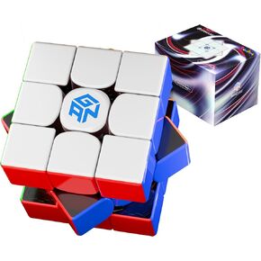 Corshop Gan 15 New New Magnetic UV مغلف ، 2025 Gans Flagship 15 M مادة من فئة السيارة السوداء ونظام الربيع السلس ، مكعب السرعة المغناطيسي 3 × 3 مستقرة (NewBlack ، لامع+أسود)