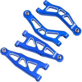 4 PCS ALMINUM ALUMINIM ARMENSION ARMS for 1/18 ARRMA GRAM GRAM 380 Pression 4x4 Monster Truck Parts (Navy Blue)