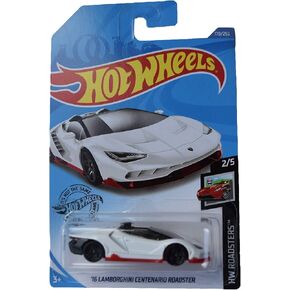 Hot Wheels 1:64 Scale White '16 Lamborghini Centenario Roadster 170/250, Car