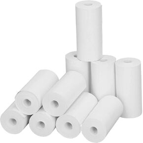 Hztyyier 10pcs ورقة طابعة حرارية ، 2.24 × 0.98in أبيض للطباعة درجات الورق الحراري السميك القابل للطباعة الحرارية