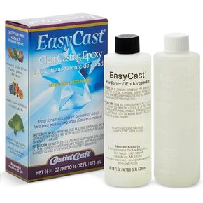 Environmental Technology EasyCast Crystal Clear Casting Epoxy Mix (2-Part Kit) For Coating of Small Arts & Crafts, Wood, Jewelry Making | Low Odor & Solvent Free | 8 oz Resin + 8oz Hardener (16 ounce)