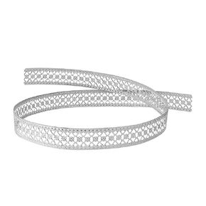 SUPERFINDINGS 3.28Feet Silver Crown Gallery Wire Iron Gallery Bezel Wire Double Crown Pattern Gallery Wire 30mm Wide Decorative Crown Pattern Wire Bezel Strip for DIY Jewelry Making Craft