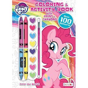 كتاب My Little Pony 128-PAGE CONTIC و PASH مع 8 دهانات ، 4 ملون وملصقات ، 47527 Bendon