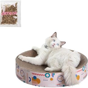 CSR1010H NELSON 20.13 "CATRING CARTING ROUND BOWN CAT مع Catnip ، الحبر