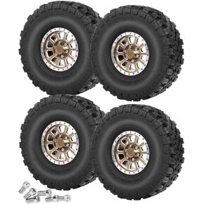 إطارات الألومنيوم 1.9in إطارات الإطارات والألومنيوم 1.9in حافة عجلة Beadlock لـ 1/10 RC Crawler Car ، AXIA1 SCX10 II TRX4