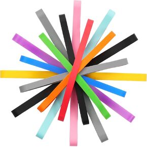 أشرطة مطاطية سيليكون 8 بوصة و 6.3 بوصة 12 PCS حجم مختلط العصابات مرنة كبيرة لكتب دفاتر الطهي نطاقات مطاطية الطهي يلف مربعات الطبخ