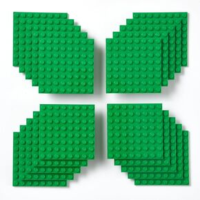 Briks بدقة متوافقة مع اللوحات الأساسية لبناء Lego الكلاسيكية ، والأخضر ، 20 قطعة ، و 8 × 8 الأزرار ، وتهدئة اللعب الإبداعية للأعمار 3 وما فوق ، و 100 ٪ متوافقة مع جميع العلامات التجارية الطوب الرئيسية
