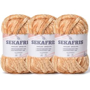 غزل Chenille الغامض الغامض للكروشيه ， خيوط أفخم ناعمة للحياكة اليدوية ， ضخمة 100 غرام （49.2 yd） خيوط بطانية الطفل للكروشيه Amigurumi ， خيوط مخملية الكروشيه النبوي (قوس قزح)