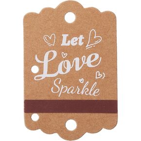 100pcs علامات Sparkler لحفل الزفاف [Sparkler غير مدرج] إرسال علامات الخروج ، ورقة Kraft