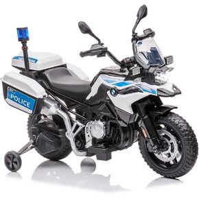 Ride On Police Motorcycle, 12V 7Ah Licensed BMW Kids Motorcycle for Toddlers with 2 Speeds, LED Headlights, Spring Suspension, MP3, Music, and Training Wheels,Ride On Car for Boys and Girls