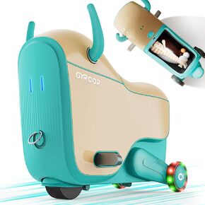 Gyroor Gnu Kids Kids Ride-On مع عجلات واضحة وسرعات قابلة للتعديل وتخزين 14 لتر ، والسيارات الكهربائية للأطفال الذين تتراوح أعمارهم بين 4 و 9 سنوات ، و 2 في 1 في 1.