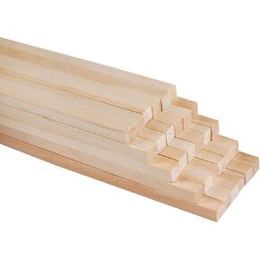 30 PCS 1/8 × 12 بوصة قضيب سويل مربع خشبي ، خشب صغير صغير غير مكتمل Squrae العصي لمشاريع DIY الحرف اليدوية