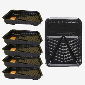 Curtis Wagner Plastics Paint Roller Tray 6 "(5 Pack) | Size 9" × 12 "| صواني الطلاء المتينة القابلة لإعادة الاستخدام | مصنوعة في الولايات المتحدة | يمنع الفوضى ، وحماية الأسطح ، مثالية للمنزل والحرف والتجديدات