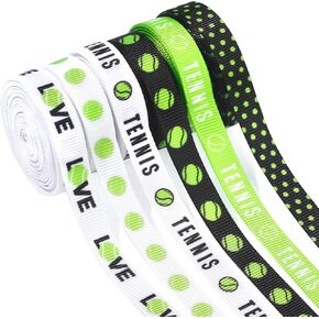 6 لفات 30 ياردة Sport Grosgrain Ribbon ، 3/8 "شريط صياغة البوليستر لالتفاف الهدايا ، أقواس الشعر ، الصياغة ، الخياطة ، الديكور الحزب (كرة القدم)