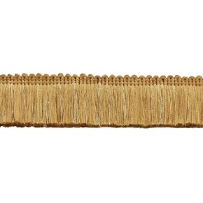 1 3/4" Long (4cm) Basic Solid Collection Shiny Brush Fringe Trim (0175SB), Dark Gold #C4 (Dark Yellow Gold) 5 Yards (15 ft/4.5m)