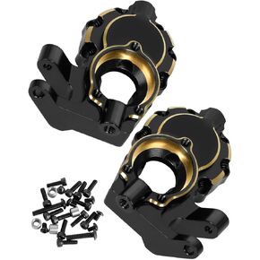 ترقيات الإسكان في بوابة البوابة الداخلية النحاسية جزءًا من 1/10 TRX4 و TRX6 و BRASS Inner Front Portal Drive Housing ، 2pcs Black