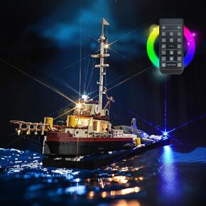 إضاءة LED متوافقة مع Lego Jaws 21350 ، مجموعة الضوء المتوافقة مع LEGO 21350 ، مع إعطاء الضوء للنموذج ، لم يتضمن مجموعة النموذج (الإصدار مع RC)