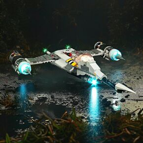 إضاءة LED متوافقة مع Lego The Mandalorian N-1 Starfighter 75325 ، مجموعة الضوء المتوافقة مع LEGO 75325 ، مع إعطاء الضوء للنموذج ، لم يتم تضمين مجموعة النموذج （الإصدار القياسي）