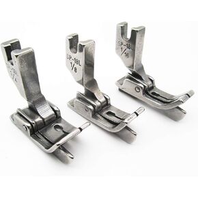 CKPSMS Brand -3Sizes (3pcs) آلة الخياطة الصناعية مفصلية Foot #SP-18L 1/16+1/8+1/4 مع الدليل الأيسر (SP-18L 1/16+1/8+1/4 مع الدليل الأيسر)