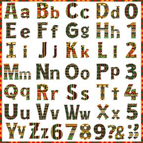 134 PCS Juneteenth Bulletin Board Decoration Black History Month Letters Numbers ALPHABET ALPHABET RETOUTS 5 '' Letters Combo Set African American Classroom Decor