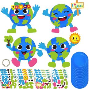 Cinrobiye 24 Set Day Party Party Favors Kit ， Save the Planet DIY Craft Kit for World Environment Day Arts and Crafts Goodie Bag Fullers Supplies for Classroom Save the Earth Party