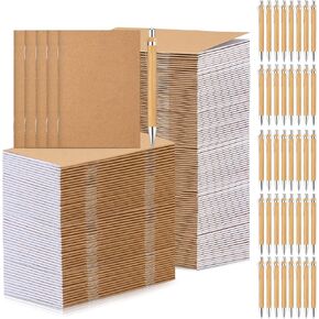Kisston 100 Sets Mini Pocket Noteboor with Pens Bulk Small Memo Notepad مع هدايا تقدير الموظفين الخيزر