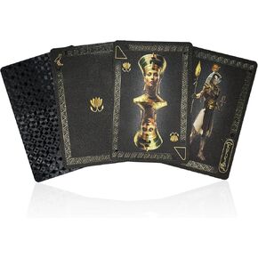Black Diamond Luxury Pharaoh Premium Plastic Plant Praiting - Blackjack ، Poker - Deck of 54 Cards - HD