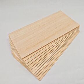 Balsa Wood Sheets for Crafts and DIY Projects, 12 x 4 x 1/8 Inches Unfinished Pack of 5 (12 x 4 x 1/8 Inch(5 Pack))