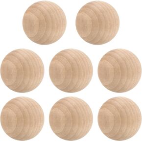 SOUJAP 8 Pack 3 Inch Wooden Balls, Unfinished Round Wood Balls, Hardwood Wood Spheres for Crafts, DIY Projects