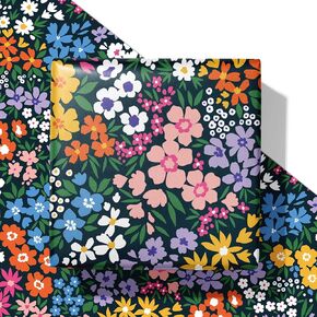 SaringSwoon Floral Wrapping Paper for Women Girls - Pink Watercolor Flower Gift Wrap With Cherry Blossom Design for Spring Birthday Mother's Day Wedding Bridal Shower - 28×40 Inches, 4 Folded Sheets