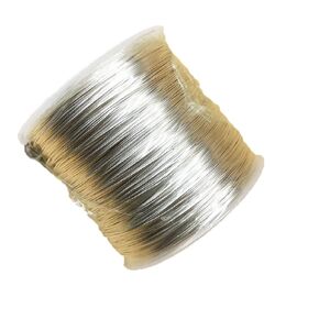Lasenersm 1 Roll 328 Feet Jewelry Making Wire, 0.3mm Silver Copper, Tarnish Resistant, DIY Crafts