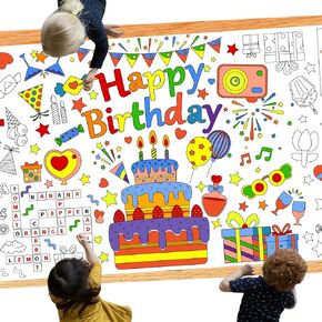 Leezead US Map Coloring Poster ، 33 "× 54" عملاق الولايات المتحدة الأمريكية خريطة تلوين ملصق Tableloth للأولاد الفتيات عيد ميلاد المنزل الأنشطة الفنية