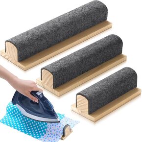Threehoney 3 Size Pressing Bar مع Clapper Wool Quilters Clapper 7 ، 9.5 ، أداة خياطة خياطة محترفة 12 بوصة