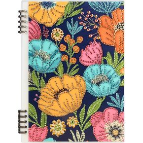 Garden Bloom Diamonds Painting Notebly Noteboor for Women ، 5D DIY SPECIAL COLLEGE ، حكمت دفتر غلاف للملاحظات على المجلات المجلات لتناول المجلات لكتابة 60 ورقة من 120 صفحة 10x7.5 في