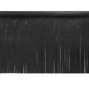 Trims by the Yard 6" Matte Finish Vegan Leather Fringe Trim, Black (5 Yard Cut)