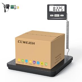 مقياس الشحن الرقمي مع مؤشر الوزن ، 440 رطل/1.76 أوقية ، للأعمال التجارية الصغيرة ، الطرود ، المنزل ، الأمتعة ، وما إلى ذلك ، مقياس بريدي رقمي مع محول التيار المتردد وشاشة LCD الرقمية.