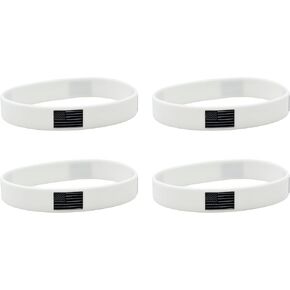 4 PCS أسود أمريكا الأسود أساور المطاط ، سوار السيليكون في الولايات المتحدة الأمريكية ، معصم مطاطية الهدية الوطنية.