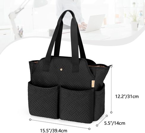 Fasrom Laptop Tote Bag for Women, 15.6 Inch Work Purse with Pockets, Professional Shoulder Bag for Office & Travel in Saudi Arabia