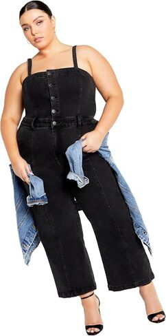 PLUS SIZE JUMPSUIT LILI IN BLUE WASH, SIZE 20 in Saudi Arabia