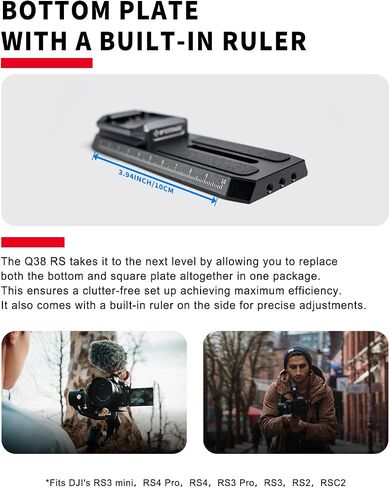 IFOOTAGE Action Camera Quick Release Set,Aluminium Alloy and PC,1/4" Screw Top Plate,Compatible with 38mm Acra Mount,Q38 SP in Saudi Arabia