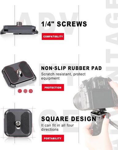 IFOOTAGE Action Camera Quick Release Set,Aluminium Alloy and PC,1/4" Screw Top Plate,Compatible with 38mm Acra Mount,Q38 SP in Saudi Arabia