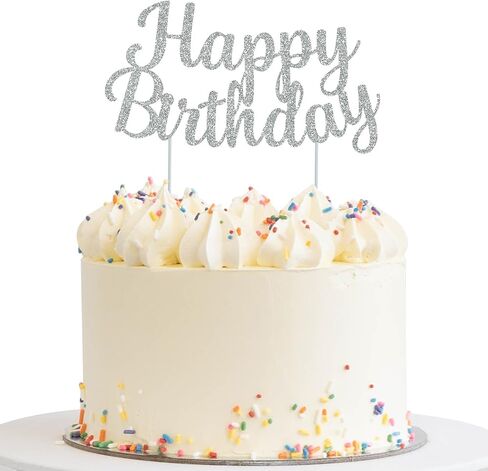 BEISHIDA Blue happy birthday Cake Topper, Happy Birthday Cake Bunting Decor,Birthday Party Decoration Supplies，Photo Booth Props in Saudi Arabia