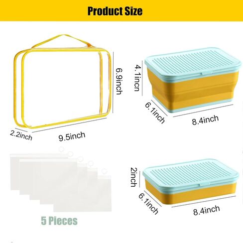 Storage Organizer for Lego Bin Box Containers Storage Case with Building Baseplate Lid Toy Organizer Compressible Brick Box for Lego with 1 Toy Storage Bag,5 Small Compartments Bags in Saudi Arabia