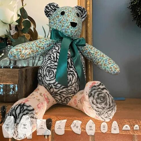 Memory Bear Template Ruler Set 10 Pcsdiy Acrylic Quilting Tools Reusable Bear Sewing Template Set Sewing Patterns Easy to Cut Easy to Follow 12 in for Home Cutting Quilting Art Craft (L 15inch) in Kuwait