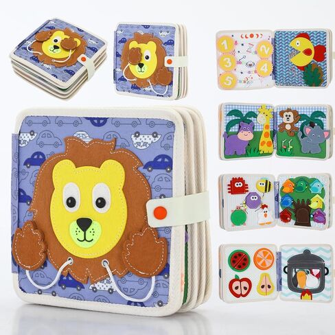 Cobelae Busy Book for Toddlers 1-3, Montessori Toys Busy Board with Sorting, Matching, Life Skills, Felt Quiet Activity Book for Kids,Boys Girls Preschool Learning Gift in Saudi Arabia