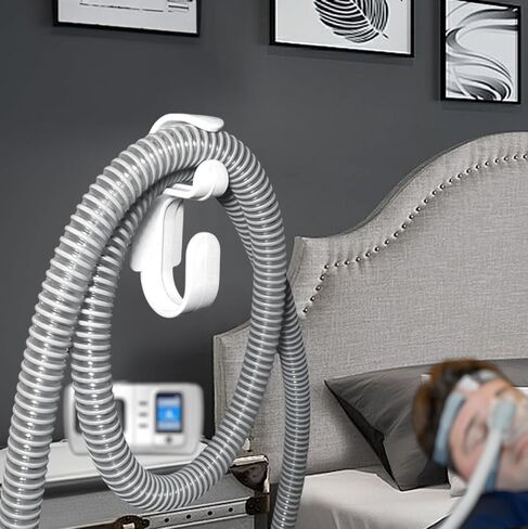 CPAP Hose Hanger for Bed with Anti-Unhook Feature CPAP Hose Mask Holder Hook Prevents CPAP Tube Leaks and Hoses Tangled Together You to Sleep Better (3 Pieces, White) in Saudi Arabia