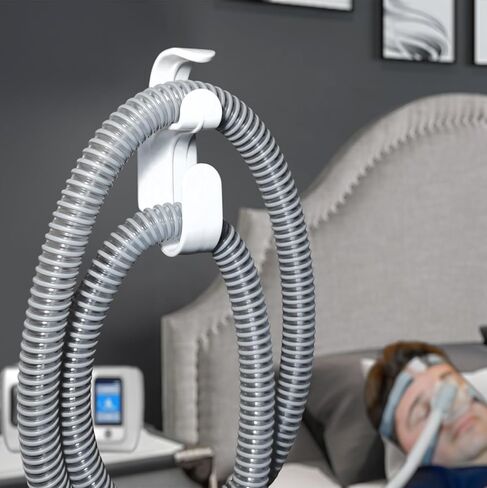 CPAP Hose Hanger for Bed with Anti-Unhook Feature CPAP Hose Mask Holder Hook Prevents CPAP Tube Leaks and Hoses Tangled Together You to Sleep Better (3 Pieces, White) in Saudi Arabia